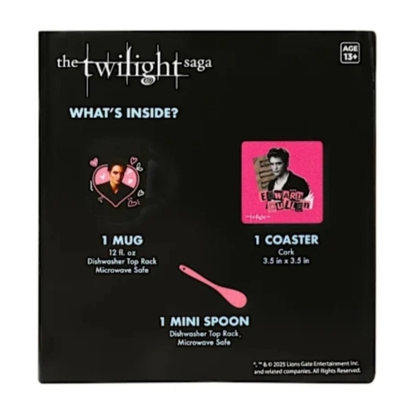 Twilight Edward Cullen Ceramic Mug Coaster Set Movie Poster Print Tea Coffee Cup - Picture 6 of 6